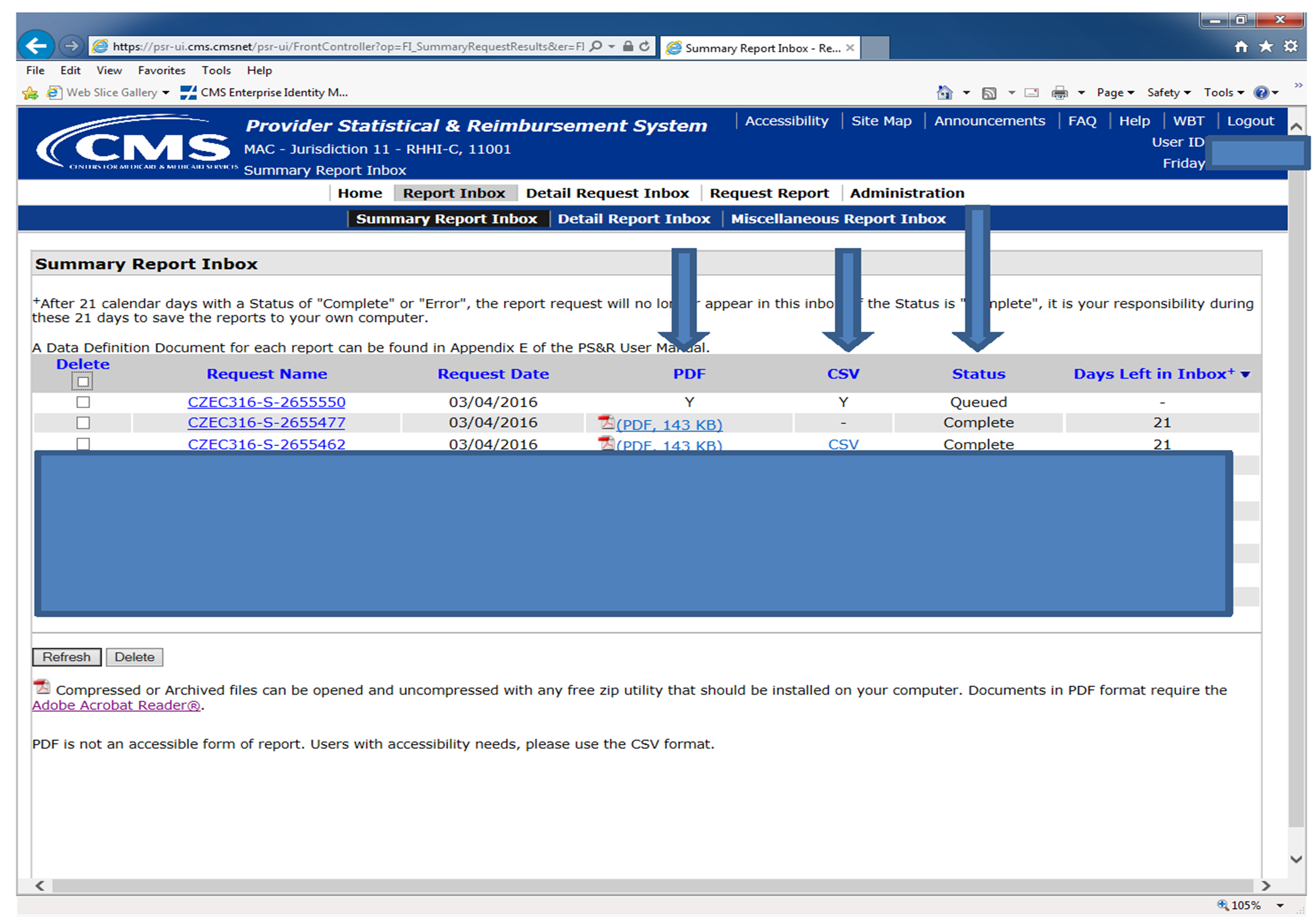 Print the report or save the file containing the report